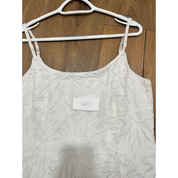 Evan Picone Sleeveless Floral Pattern White Dress Size 12 - Picture 7 of 8